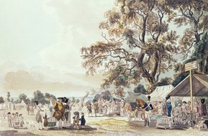 په هایډ پارک کې ځای پرځای کول، 1780 (رنګ ایکواټینټ) پولی autorstwa Paul Sandby