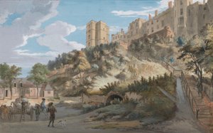 Sto stopni i Wieża Winchester, Zamek Windsor, Berkshire autorstwa Paul Sandby