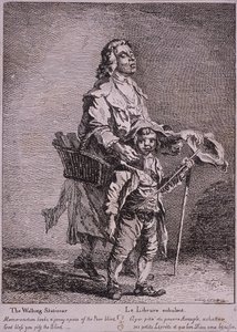 „The Walking Stationer”, Krzyki Londynu, 1760 autorstwa Paul Sandby