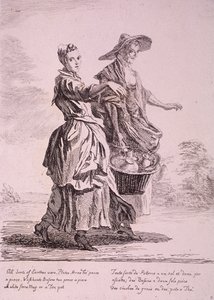 Dwóch sprzedawców naczyń, Cries of London, 1760 autorstwa Paul Sandby