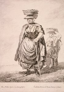 Dwóch sprzedawców ostryg, Cries of London, 1760 autorstwa Paul Sandby