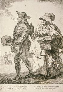 Dwóch sprzedawców łyżek, Cries of London, 1760 autorstwa Paul Sandby