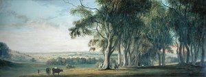 Widok na Windsor, z Góry Śnieżnej w Wielkim Parku autorstwa Paul Sandby