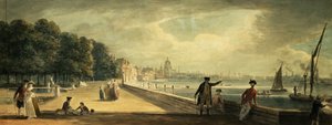 Widok na miasto z tarasu Somerset House autorstwa Paul Sandby