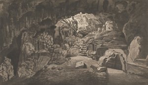 Widoki w Lewancie: Święta Jaskinia Archidamusa autorstwa Paul Sandby