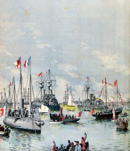 Francuska flotylla w porcie Portsmouth, 1891 autorstwa Paul Senau