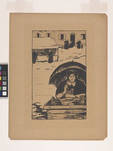 Sprzedawca uliczny (litografia kolorowa) autorstwa Paul Sérusier