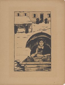 Uliczny sprzedawca 1895 (litografia kolorowa) autorstwa Paul Sérusier