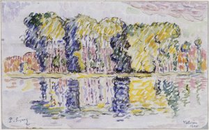 Grupa drzew nad wodą autorstwa Paul Signac