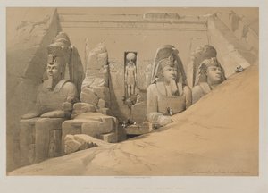 Egipt i Nubia, Tom II: Przednia Elewacja Wielkiej Świątyni Aboo Simbel, Nubia autorstwa Paul Signac