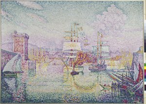 Wejście do portu w Marsylii (olej na płótnie) autorstwa Paul Signac