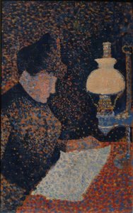 Kobieta pod lampą autorstwa Paul Signac