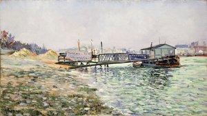 Sekwana w Jardin des Plantes, 1884 autorstwa Paul Signac