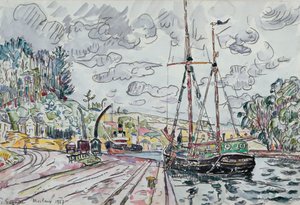 Krajobraz w Pontrieux, 1927 autorstwa Paul Signac