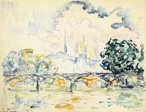Most Pont des Arts autorstwa Paul Signac