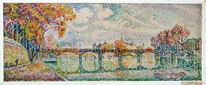 Le Pont des Arts, Paryż (obraz na płótnie) autorstwa Paul Signac