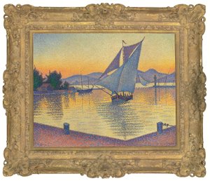 Port o zachodzie słońca, Opus 236 (Saint-Tropez) autorstwa Paul Signac
