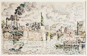 Most Grenelle w 1927 roku. autorstwa Paul Signac