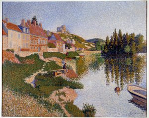 Les Andelys, bank Obraz Paula Signaca (1863-1935) 1886 nd. 0,65x0,81 m Paryż, musee d