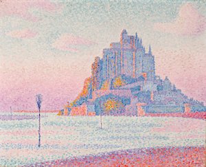 Mont Saint-Michel, zachodzące słońce autorstwa Paul Signac