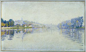 Riverside, Seine and Herblay Obraz Paula Signaca (1863-1935) 1889 Nd. 0,33x0,55 m Paryż, musee d
