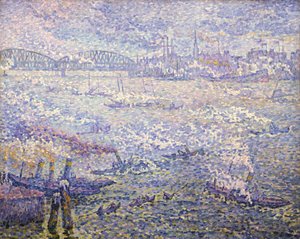Rotterdamie. Opary autorstwa Paul Signac