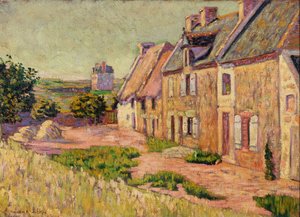 Saint-Briac, dziedziniec w mieście Hue, 1885 autorstwa Paul Signac