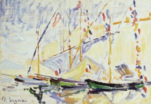 Saint-Tropez. Artysta: PAUL SIGNAC. Muzeum: GALERIA COURTAULD / LONDRES / G. BRETAÑA autorstwa Paul Signac