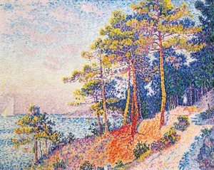 Św Tropez, ścieżka zwyczaju, Paul Signac autorstwa Paul Signac