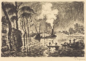 Sekwana w czasie powodzi w 1910 roku autorstwa Paul Signac