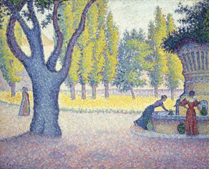 Fontanna Lices na ulicy, 1895 autorstwa Paul Signac