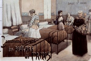Biedni Paryża, początek XX wieku (rysunek) autorstwa Paul Thiriat