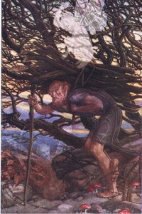 A jednak muszę przeklinać, ilustracja z Burzy, 1908 autorstwa Paul Vincent Woodroffe
