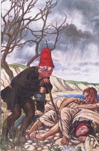 Cztery nogi i dwa głosy: Najdelikatniejszy potwór!, ilustracja z Burzy, 1908 autorstwa Paul Vincent Woodroffe
