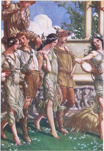 Juno, Ceres i maska nimf i żniwiarzy, ilustracja z Burzy, 1908