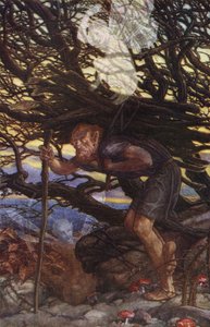 Burza Williama Szekspira, akt II, scena 2 (litografia kolorowa) autorstwa Paul Vincent Woodroffe