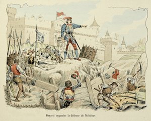 Ilustracja zaczerpnięta z książki „Histoire du chevalier Bayard” Theodore Cahu, ilustrowana przez Paula De Semanta (1855-1915): Bayard organizuje obronę Mezieres 1521 autorstwa Paul de Semant
