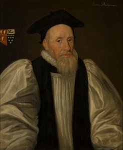 Portret Johna Bridgemana, biskupa Chester (1577-1652), ok. 1597-1621 (olej na płótnie) autorstwa Paul van (attr.to) Somer