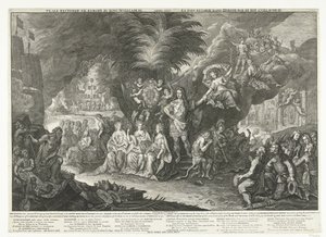 Alegoria króla Wilhelma III jako zwiastuna pokoju w Europie, 1697 Pokój przywrócony w Europie przez króla Wilhelma III / Anno 1697 / La Paix retablie dans l