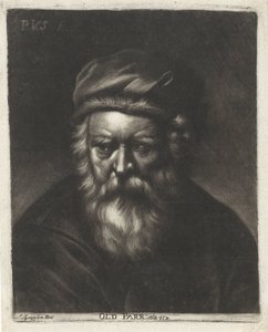 Portret van Thomasa Parra Stary Parr: aeta 152 (tytuł na obiekcie)