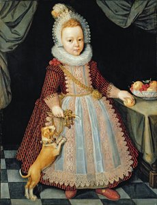 Portret dziecka z grzechotką autorstwa Paul van Somer