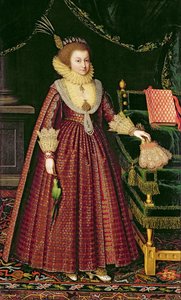 Portret damy, prawdopodobnie Elżbieta, hrabina Kellie, ok. 1619-20 (olej na płótnie) autorstwa Paul van Somer