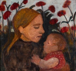 Dziewczyna z dzieckiem autorstwa Paula Modersohn-Becker