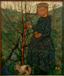 Dziecko z królikiem autorstwa Paula Modersohn Becker