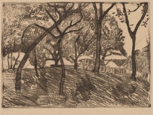 Krajobraz z drzewami autorstwa Paula Modersohn Becker