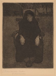 Siedząca stara kobieta autorstwa Paula Modersohn Becker