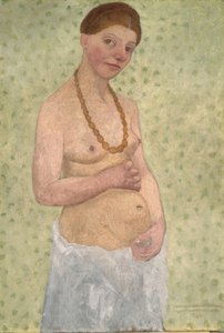 Autoportret w szóstą rocznicę ślubu, 1906 autorstwa Paula Modersohn Becker