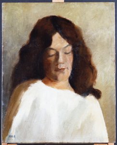 Młoda kobieta z rozpuszczonymi włosami, ok. 1897 autorstwa Paula Modersohn Becker