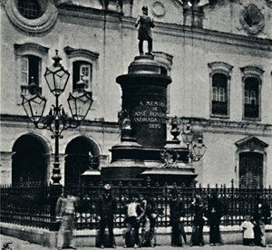Pomnik Jose Bonifacio. Largo de S. Francesco, 1895