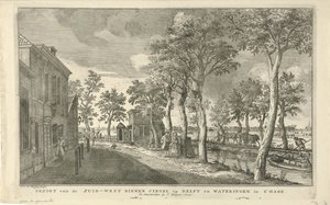 Widok na południowo-zachodni Binnensingel (Zuidwal) w Hadze Widok Zuid-West Binnen Cingel na Delft i Wateringen w Hadze (tytuł na obiekcie) Osiem twarzy w Hadze (tytuł serii)